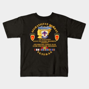 Afghanistan - Vet - 1st Bn 501st -4th BCT 25th ID w AFGHAN SVC Kids T-Shirt